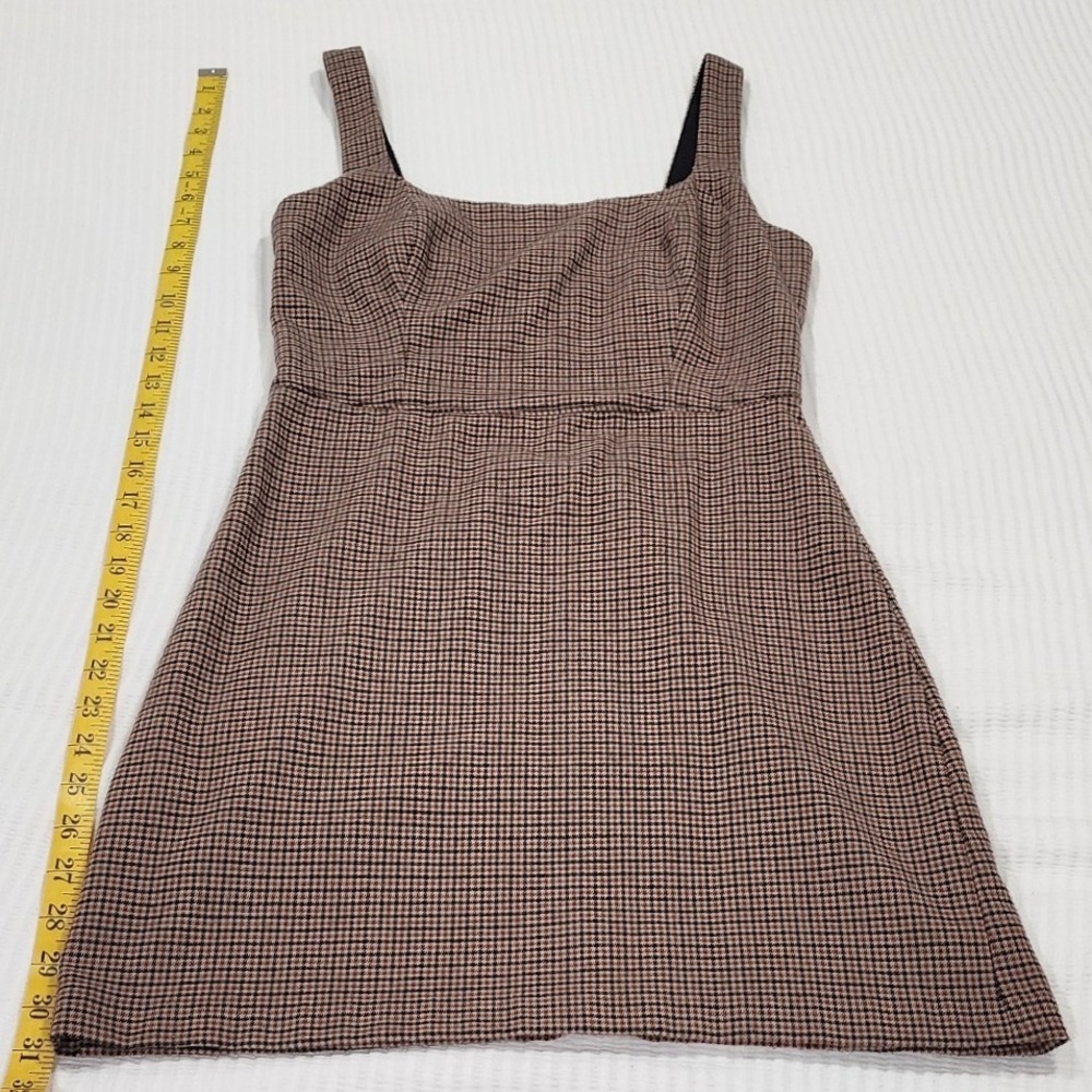 Abercrombie & Fitch Brown Houndstooth Academia Mini‎ Dress XS Autumn 2018